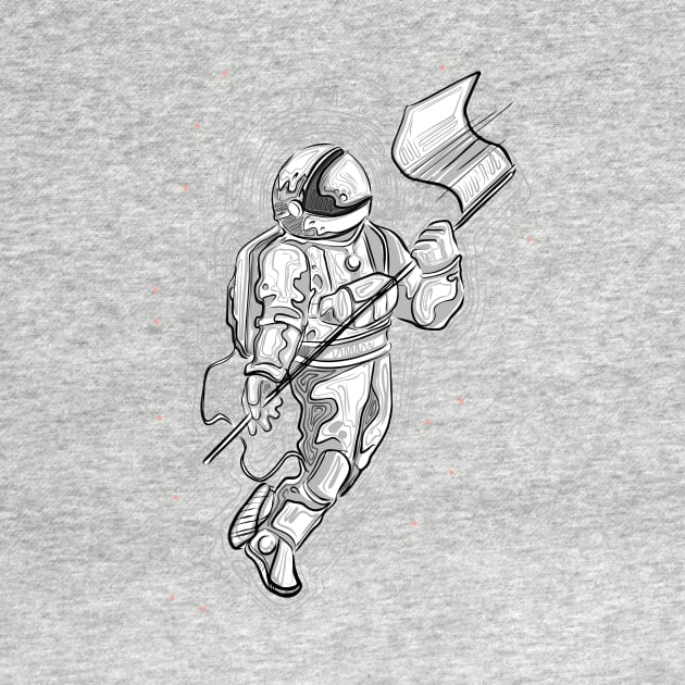 Austronaut ink vector illustration by bernardojbp